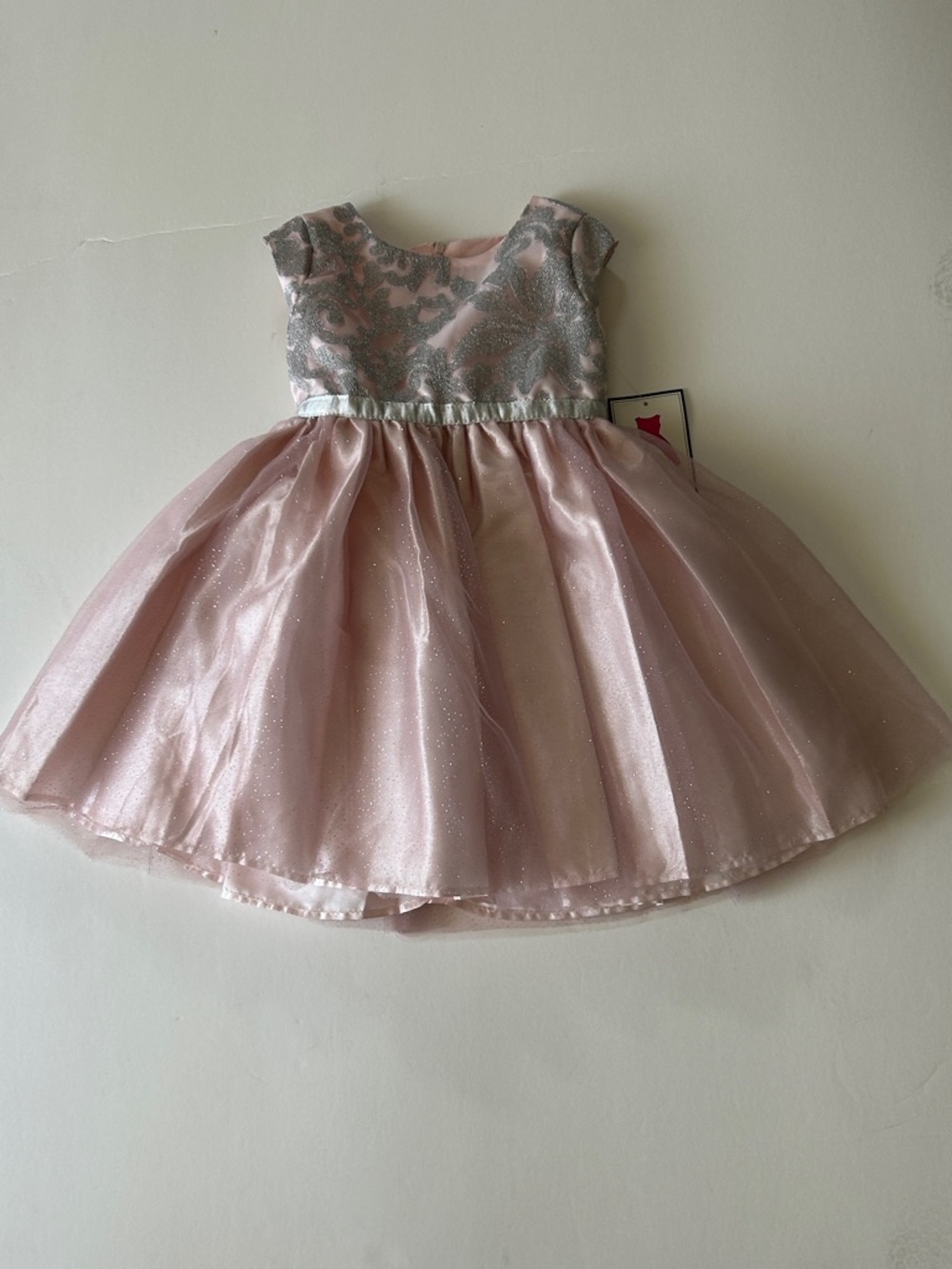 Sparkle Pink Tulle Formal Dress by Dorissa,  Silver Embellishment , Fully lined.